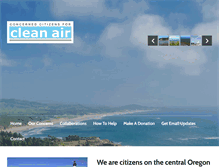 Tablet Screenshot of concernedcitizensforcleanair.org